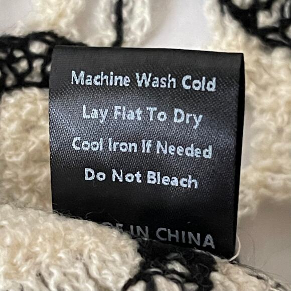 NEW POL Black & White Floral Crochet Duster - Long Cardigan - Boho - One Size - Picture 6 of 6